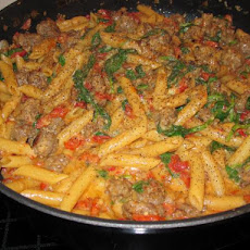Skillet Penne and Sausage Supper
