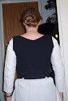 Back view of bodice after re-cutting of waistline