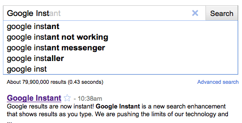 Google Instant