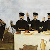 N. Pirosmani. Feast with Barrel Organist Datico. 