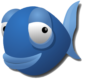Bluefish editor La mascota del editor Bluefish