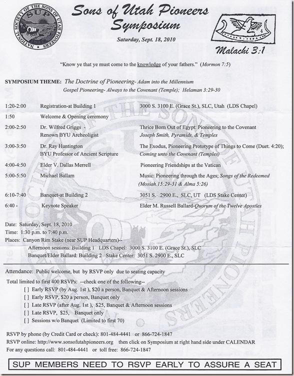 Symposium agenda