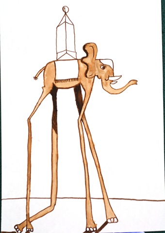 Salvador Dali Elephants and Surrealistic Creatures