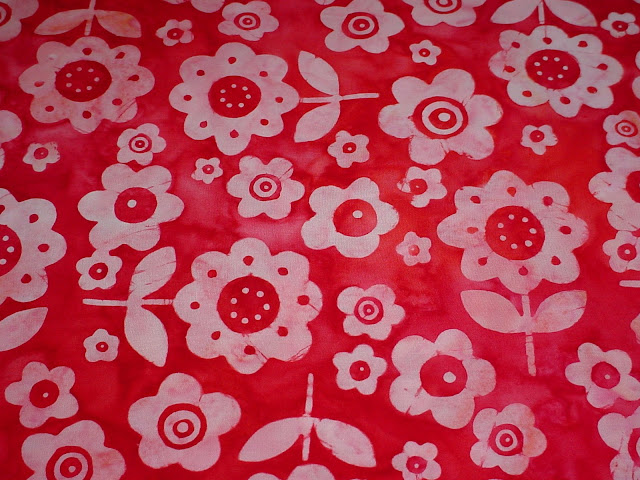Red Flowers Batik
