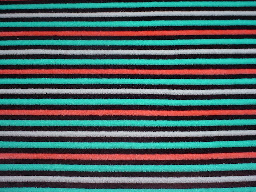 Turquoise Stripes Velour