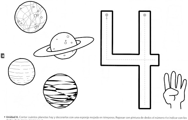 FICHAS NUMEROS PARA COLORIR