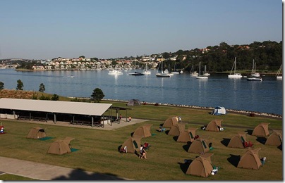 Camping facilities, Cockatoo Island, Sydney