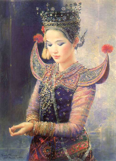 รูปภาพ ภาพวาดหญิงสาว โดยอ.จักรพันธุ์ โปษยกฤต