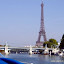 Paris - approaching the Eiffel Tower by the Ile des Cygnes