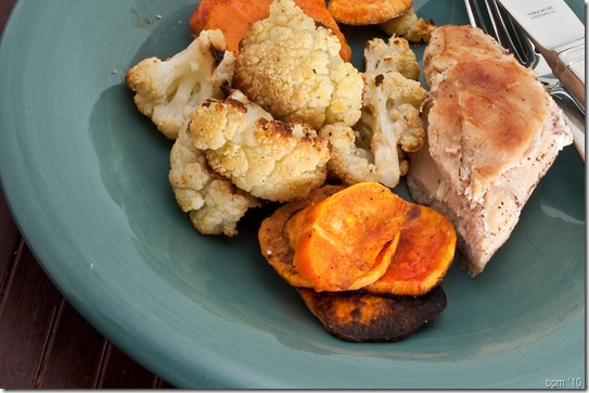 chicken with sweet potatoes and cauliflower-2