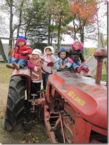 kids on the tractor