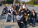 Rotary at Hiroshima in front of a memorial