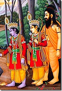 Rama and Lakshmana with Vishvamitra