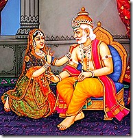Dasharatha with Kaikeyi