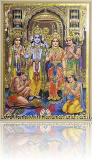 Lord Rama with Hanuman and family