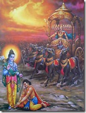 Vibhishana coming to Lord Rama