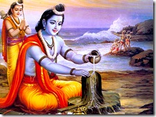 Lord Rama worshiping Shiva