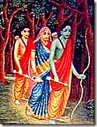 Rama Lakshmana and Sita in exile