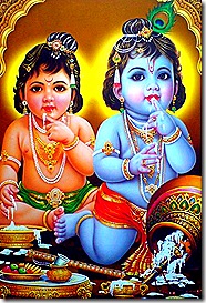 Krishna and Balarama as children