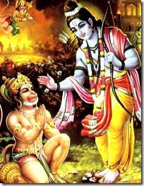 Lord Rama with Hanuman