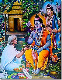 Rama and Lakshmana with Shabari