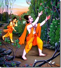 Rama and Lakshmana looking for Sita