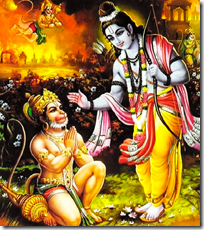 Hanuman meeting Rama