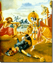 Krishna killing Shalva