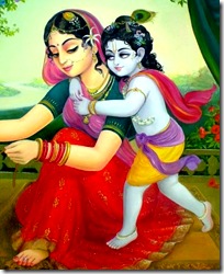 Lord Krishna and Mother Yashoda
