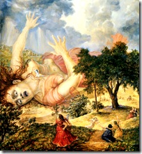 Krishna killing Putana