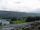 View of the furnicular landing station at Alpnachstad with a view of Lake Lucerne - Thumbnail