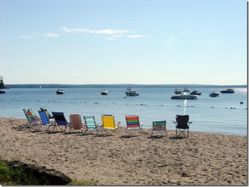 chairs at Nason's Beach