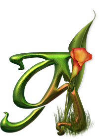 Retro Flowers Alphabet.