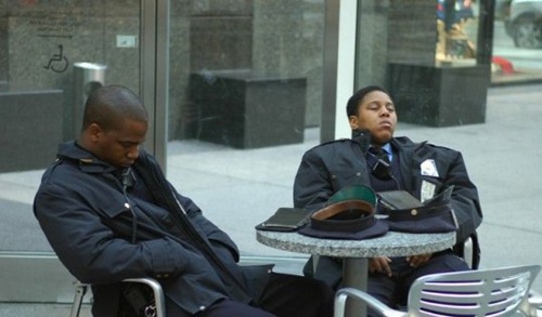 Sleeping Security Guards Seen On coolpicturesgallery.blogspot.com Or www.CoolPictureGallery.com