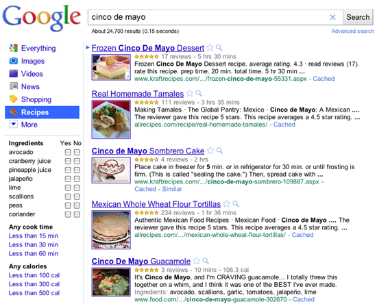 google-recipes