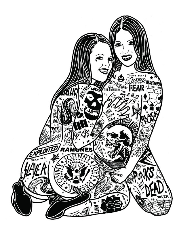 Drawn Tatttoo Girls