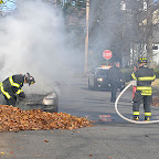 Car Parked on Leaf Pile Bursts Into Flames