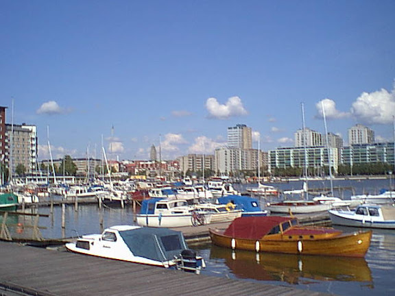 Marina in downtown Helsinki