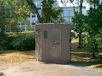 Outdoor rest room by the street