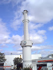 Clock tower at bus station