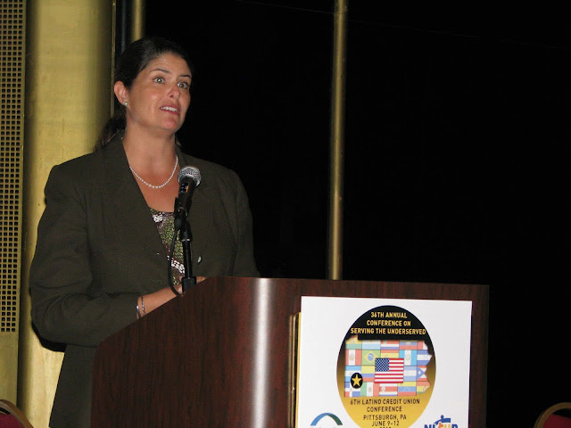 NCUA Board Member Gigi Hyland addressing the Federation's and NLCUP's 6th Latino CU Conference