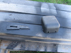 The brake push-rod and front cover plate in progress.
