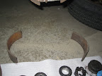 Normally, when you remove the brake drums, the shoes are NOT supposed to come out without removing the mounting hardware. Too bad, they had a fair bit of meat left.