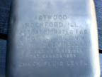 Sorry for the blur. The brake system is an old (and I mean old) Atwood hydraulic surge system.