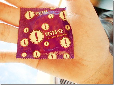 Preservativos distribuídos na campanha do Carnaval em 2009.