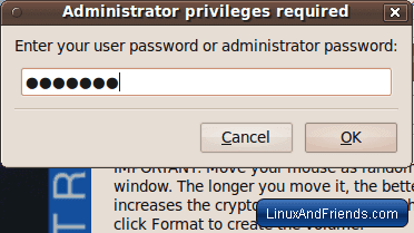 Enter Root password Enter Linux root password