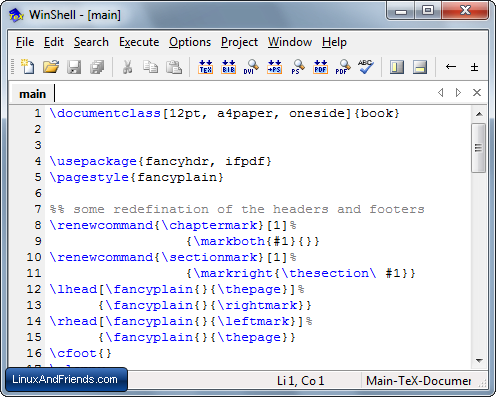 WinShell LaTeX Editor WinShell LaTeX Editor