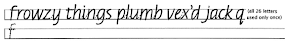 Handwriting tips - first lowercase