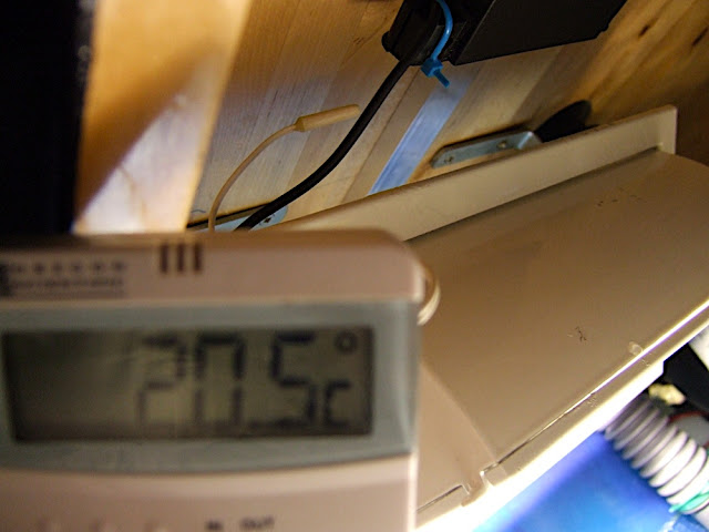 efficacit&eacute; du ventilo: 20.5&deg;c au dessus de la lampe apr&egrave;s 3h
