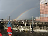 Double rainbow... taken from our roof in Ankeng